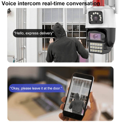 QX87 4MP WiFi Dual Camera Supports Two-way Voice Intercom & Humanoid Detection(EU Plug) by buy2fix