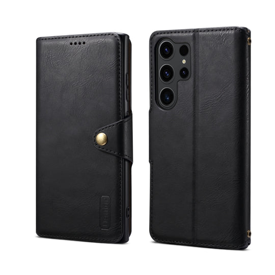 For Samsung Galaxy S23 Ultra 5G Denior Cowhide Texture Wallet Style Leather Phone Case(Black)