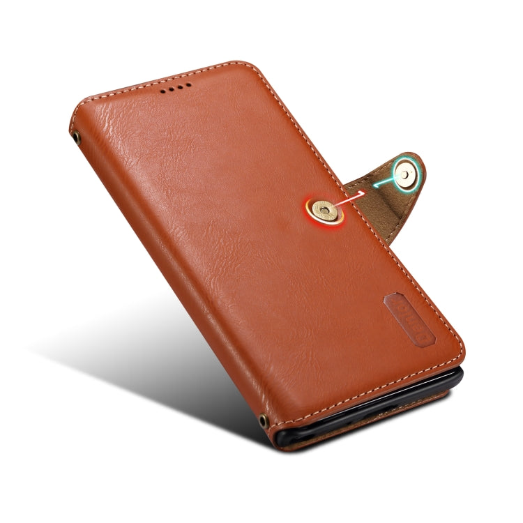 For Samsung Galaxy S23 Ultra 5G Denior Cowhide Texture Wallet Style Leather Phone Case(Brown) - Galaxy S23 Ultra 5G Cases by Denior | Online Shopping UK | buy2fix