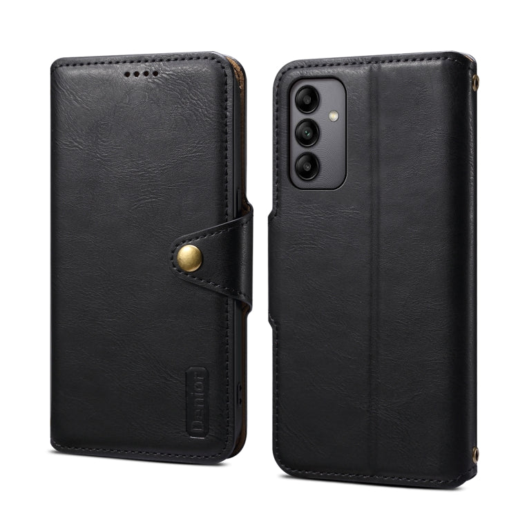For Samsung Galaxy A05s Denior Cowhide Texture Wallet Style Leather Phone Case(Black) - Galaxy Phone Cases by Denior | Online Shopping UK | buy2fix