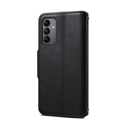 For Samsung Galaxy A05s Denior Cowhide Texture Wallet Style Leather Phone Case(Black) - Galaxy Phone Cases by Denior | Online Shopping UK | buy2fix