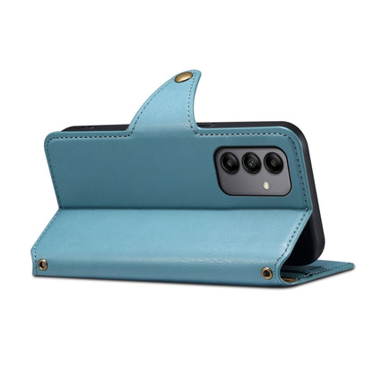 For Samsung Galaxy A05s Denior Cowhide Texture Wallet Style Leather Phone Case(Blue) - Galaxy Phone Cases by Denior | Online Shopping UK | buy2fix