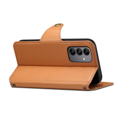 For Samsung Galaxy A05s Denior Cowhide Texture Wallet Style Leather Phone Case(Khaki) - Galaxy Phone Cases by Denior | Online Shopping UK | buy2fix