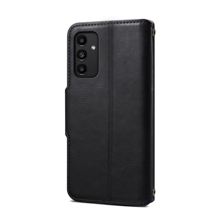 For Samsung Galaxy A13 5G Denior Cowhide Texture Wallet Style Leather Phone Case(Black) - Galaxy Phone Cases by Denior | Online Shopping UK | buy2fix