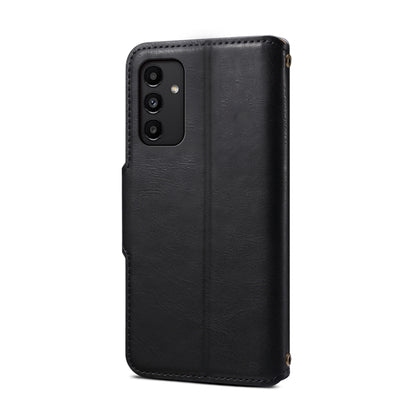 For Samsung Galaxy A13 5G Denior Cowhide Texture Wallet Style Leather Phone Case(Black) - Galaxy Phone Cases by Denior | Online Shopping UK | buy2fix