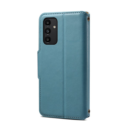For Samsung Galaxy A13 5G Denior Cowhide Texture Wallet Style Leather Phone Case(Blue) - Galaxy Phone Cases by Denior | Online Shopping UK | buy2fix