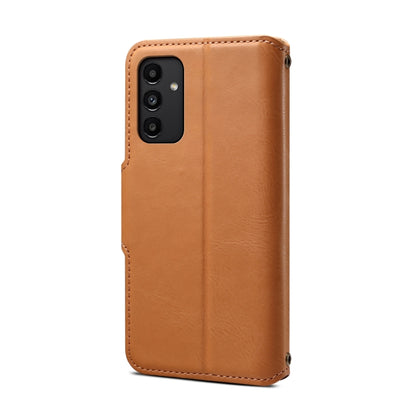 For Samsung Galaxy A13 5G Denior Cowhide Texture Wallet Style Leather Phone Case(Khaki) - Galaxy Phone Cases by Denior | Online Shopping UK | buy2fix