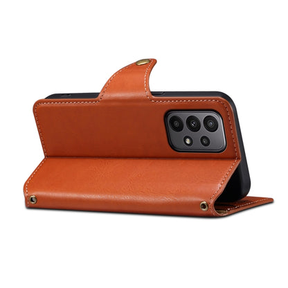 For Samsung Galaxy A23 Denior Cowhide Texture Wallet Style Leather Phone Case(Brown) - Galaxy Phone Cases by Denior | Online Shopping UK | buy2fix