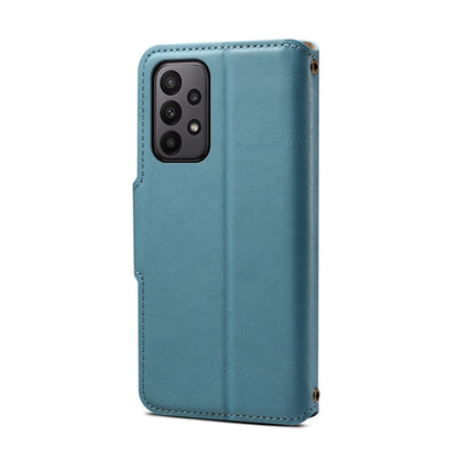 For Samsung Galaxy A23 Denior Cowhide Texture Wallet Style Leather Phone Case(Blue) - Galaxy Phone Cases by Denior | Online Shopping UK | buy2fix