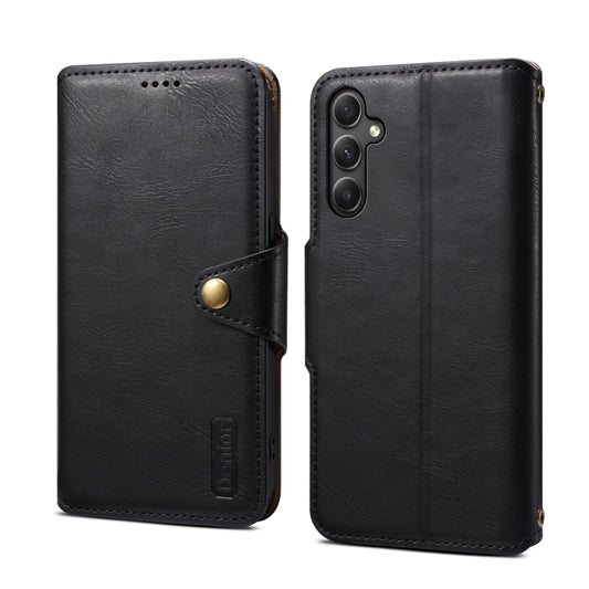 For Samsung Galaxy A24 5G Denior Cowhide Texture Wallet Style Leather Phone Case(Black) - Galaxy Phone Cases by Denior | Online Shopping UK | buy2fix