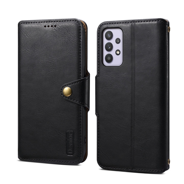 For Samsung Galaxy A32 5G Denior Cowhide Texture Wallet Style Leather Phone Case(Black) - Galaxy Phone Cases by Denior | Online Shopping UK | buy2fix