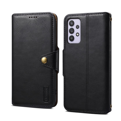 For Samsung Galaxy A32 5G Denior Cowhide Texture Wallet Style Leather Phone Case(Black) - Galaxy Phone Cases by Denior | Online Shopping UK | buy2fix