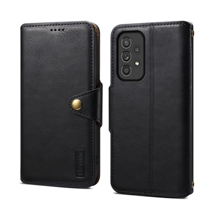 For Samsung Galaxy A33 5G Denior Cowhide Texture Wallet Style Leather Phone Case(Black) - Galaxy Phone Cases by Denior | Online Shopping UK | buy2fix