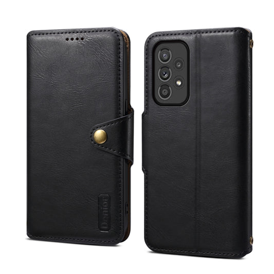 For Samsung Galaxy A33 5G Denior Cowhide Texture Wallet Style Leather Phone Case(Black) - Galaxy Phone Cases by Denior | Online Shopping UK | buy2fix