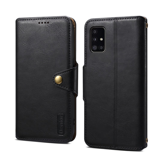 For Samsung Galaxy A51 4G Denior Cowhide Texture Wallet Style Leather Phone Case(Black) - Galaxy Phone Cases by Denior | Online Shopping UK | buy2fix