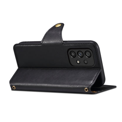 For Samsung Galaxy A53 5G Denior Cowhide Texture Wallet Style Leather Phone Case(Black) - Galaxy Phone Cases by Denior | Online Shopping UK | buy2fix