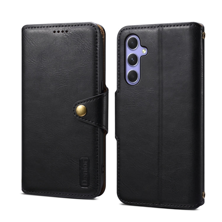 For Samsung Galaxy A54 5G Denior Cowhide Texture Wallet Style Leather Phone Case(Black) - Galaxy Phone Cases by Denior | Online Shopping UK | buy2fix