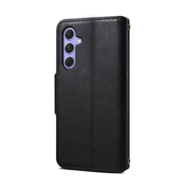 For Samsung Galaxy A54 5G Denior Cowhide Texture Wallet Style Leather Phone Case(Black) - Galaxy Phone Cases by Denior | Online Shopping UK | buy2fix