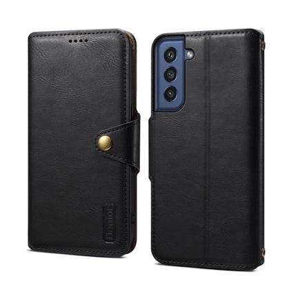 For Samsung Galaxy S21 FE 5G Denior Cowhide Texture Wallet Style Leather Phone Case(Black) - Galaxy Phone Cases by Denior | Online Shopping UK | buy2fix