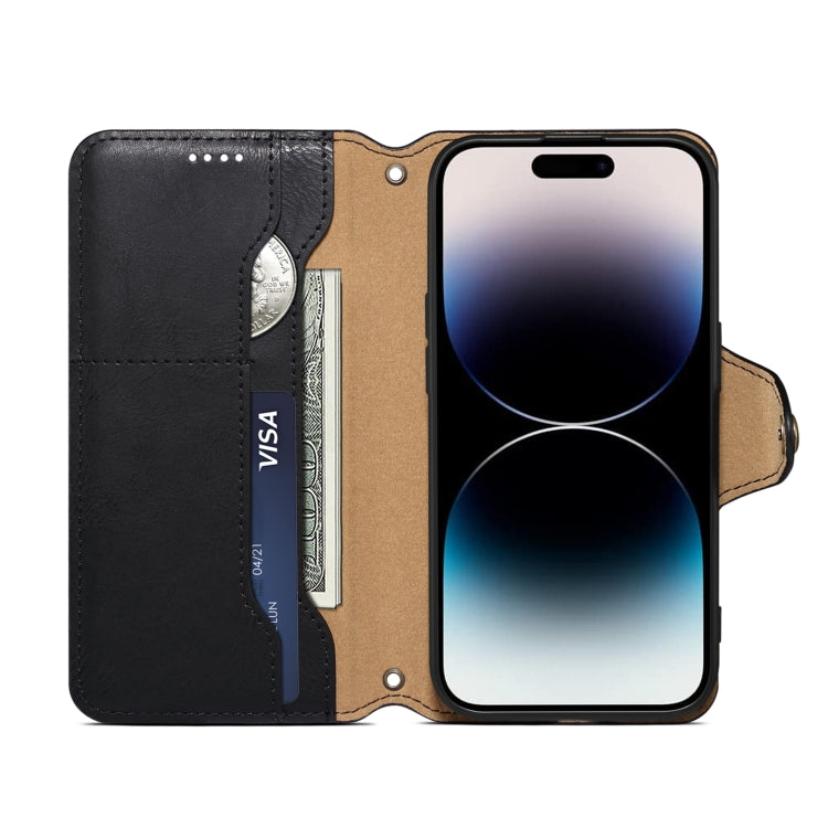 For Samsung Galaxy S21 FE 5G Denior Cowhide Texture Wallet Style Leather Phone Case(Black) - Galaxy Phone Cases by Denior | Online Shopping UK | buy2fix