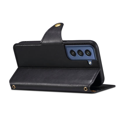 For Samsung Galaxy S21 FE 5G Denior Cowhide Texture Wallet Style Leather Phone Case(Black) - Galaxy Phone Cases by Denior | Online Shopping UK | buy2fix