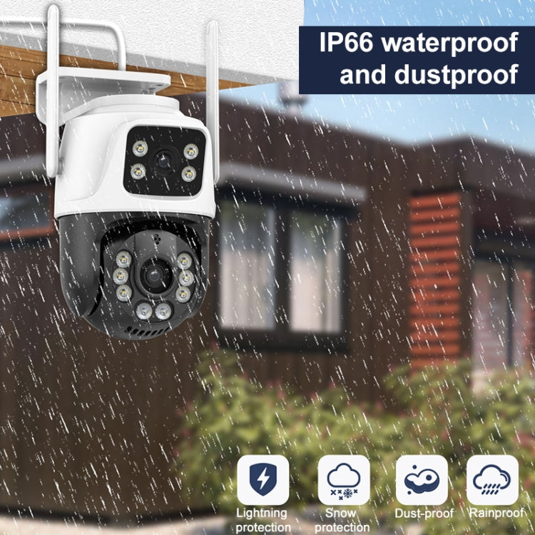 QX101 6MP WiFi Dual Camera Supports Two-way Voice Intercom & Infrared Night Vision(US Plug) by buy2fix