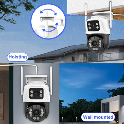 QX101 6MP WiFi Dual Camera Supports Two-way Voice Intercom & Infrared Night Vision(US Plug) by buy2fix