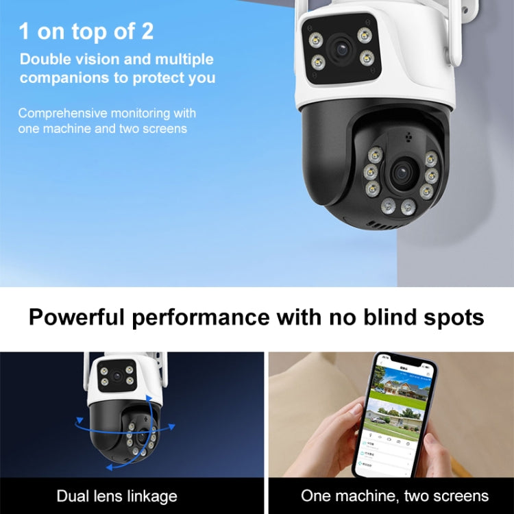 QX101 6MP WiFi Dual Camera Supports Two-way Voice Intercom & Infrared Night Vision(US Plug) by buy2fix