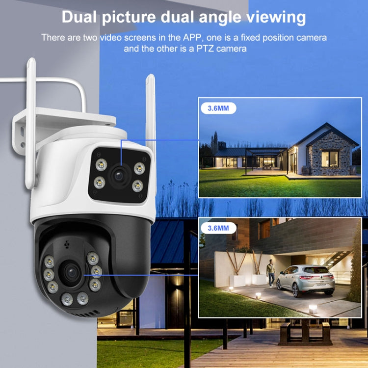 QX101 6MP WiFi Dual Camera Supports Two-way Voice Intercom & Infrared Night Vision(US Plug) by buy2fix