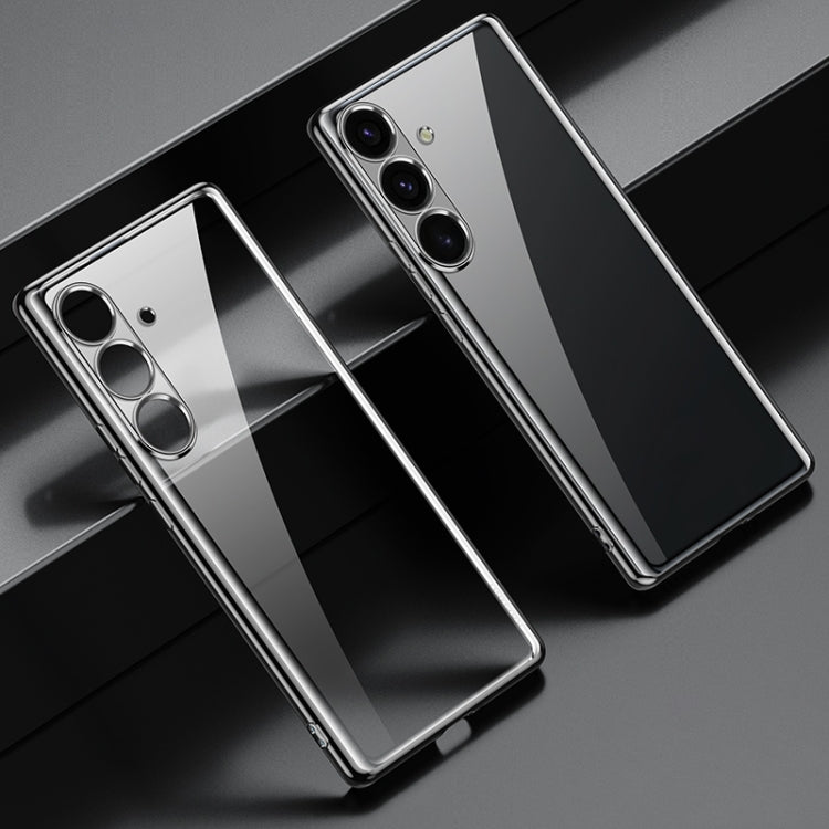 For Samsung Galaxy S25+ 5G SULADA Electroplating TPU Transparent Phone Case(Black) - Galaxy S25+ 5G Cases by SULADA | Online Shopping UK | buy2fix