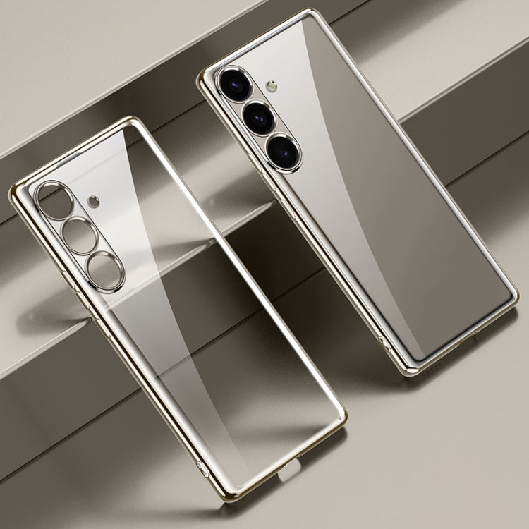 For Samsung Galaxy S25+ 5G SULADA Electroplating TPU Transparent Phone Case(Grey) - Galaxy S25+ 5G Cases by SULADA | Online Shopping UK | buy2fix