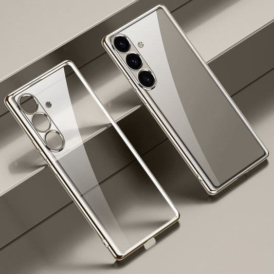 For Samsung Galaxy S25+ 5G SULADA Electroplating TPU Transparent Phone Case(Grey) - Galaxy S25+ 5G Cases by SULADA | Online Shopping UK | buy2fix