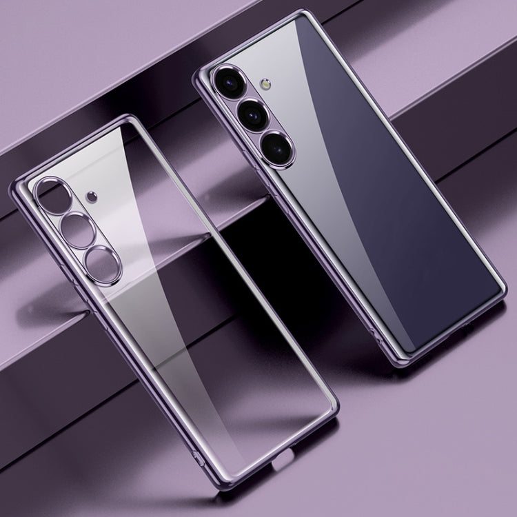 For Samsung Galaxy S25+ 5G SULADA Electroplating TPU Transparent Phone Case(Purple) - Galaxy S25+ 5G Cases by SULADA | Online Shopping UK | buy2fix