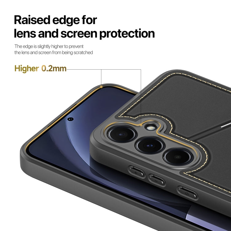 For Samsung Galaxy S25 5G DUX DUCIS Rafi II Series MagSafe Magnetic Holder RFID Phone Case(Black) by DUX DUCIS