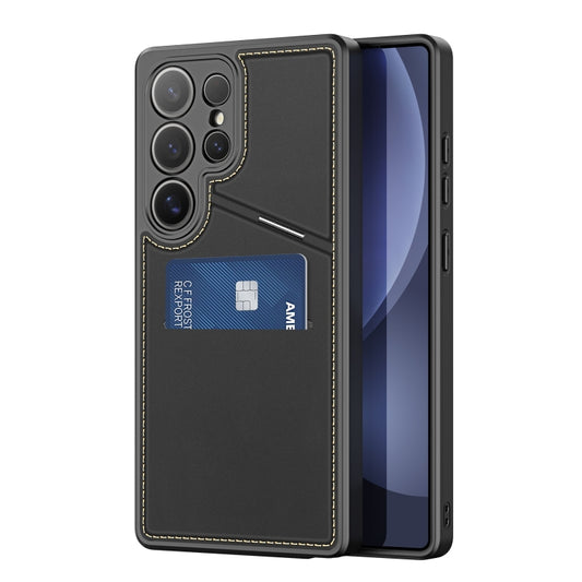 For Samsung Galaxy S25 Ultra 5G DUX DUCIS Rafi II Series MagSafe Magnetic Holder RFID Phone Case(Black) by DUX DUCIS