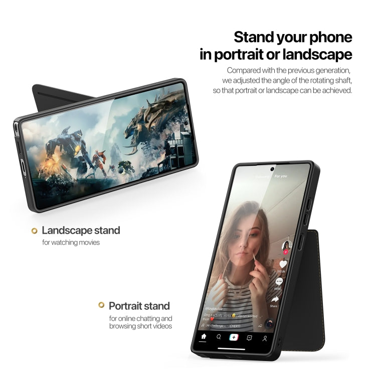 For Samsung Galaxy S25 Ultra 5G DUX DUCIS Rafi II Series MagSafe Magnetic Holder RFID Phone Case(Black) by DUX DUCIS