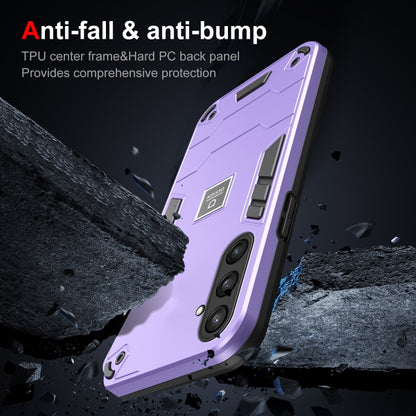 For Samsung Galaxy S23 FE 5G 2 in 1 Shockproof Phone Case(Purple) by buy2fix