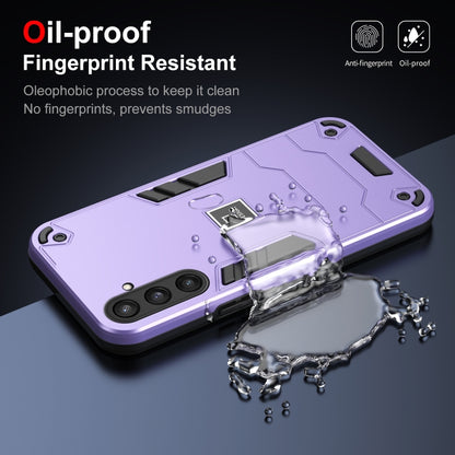 For Samsung Galaxy S23 FE 5G 2 in 1 Shockproof Phone Case(Purple) by buy2fix