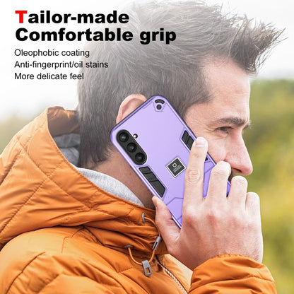 For Samsung Galaxy S23 FE 5G 2 in 1 Shockproof Phone Case(Purple) by buy2fix