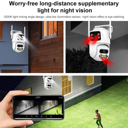 QX102 3MP WiFi Triple Camera Supports Two-way Voice Intercom & Infrared Night Vision(US Plug) by buy2fix