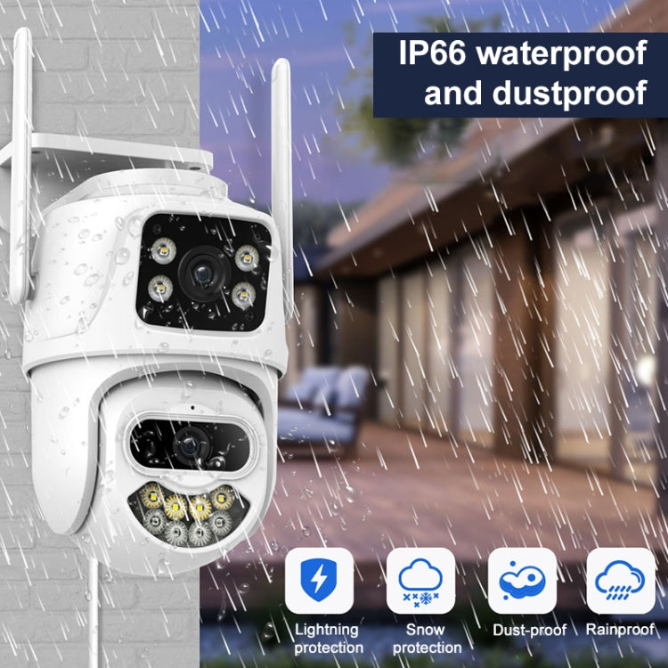 QX102 3MP WiFi Triple Camera Supports Two-way Voice Intercom & Infrared Night Vision(US Plug) by buy2fix