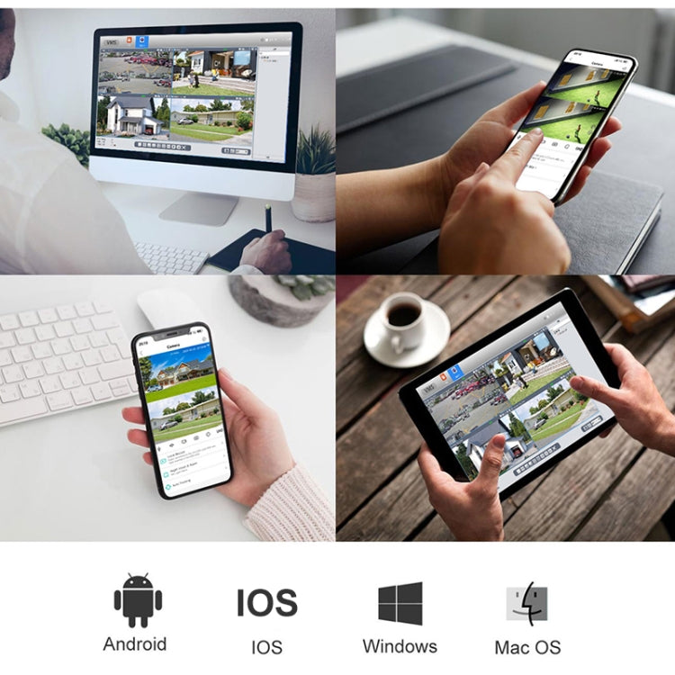 QX102 3MP WiFi Triple Camera Supports Two-way Voice Intercom & Infrared Night Vision(UK Plug) by buy2fix