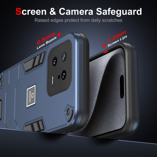 For Xiaomi 13 2 in 1 Shockproof Phone Case(Blue) - Xiaomi Cases by buy2fix | Online Shopping UK | buy2fix