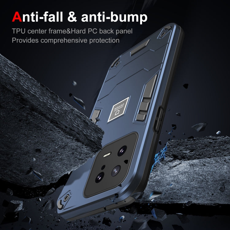 For Xiaomi 13 2 in 1 Shockproof Phone Case(Blue) - Xiaomi Cases by buy2fix | Online Shopping UK | buy2fix