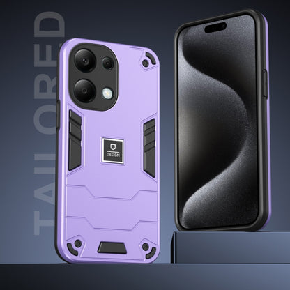 For Xiaomi Redmi Note 13 Pro 4G Global 2 in 1 Shockproof Phone Case(Purple) - Xiaomi Cases by buy2fix | Online Shopping UK | buy2fix