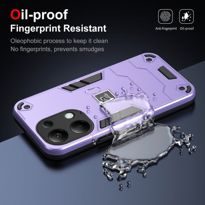 For Xiaomi Redmi Note 13 Pro 4G Global 2 in 1 Shockproof Phone Case(Purple) - Xiaomi Cases by buy2fix | Online Shopping UK | buy2fix