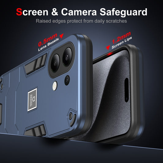 For Xiaomi Redmi Note 13 4G Global 2 in 1 Shockproof Phone Case(Blue) - Xiaomi Cases by buy2fix | Online Shopping UK | buy2fix