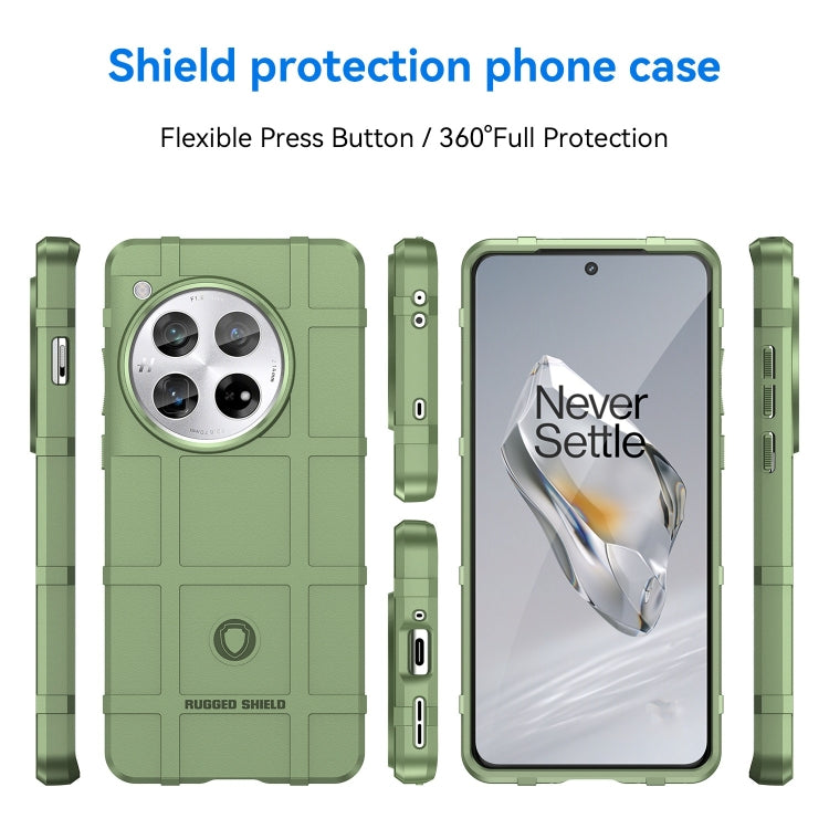 For OnePlus 12 Full Coverage Shockproof TPU Phone Case(Green) by buy2fix