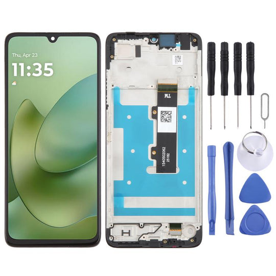 For Motorola Moto G06 OEM LCD Screen Digitizer Full Assembly with Frame
