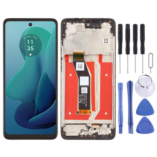For Motorola Moto G 5G 2024 OEM LCD Screen Digitizer Full Assembly with Frame